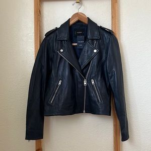 Lucky Brand Leather Moto Jacket